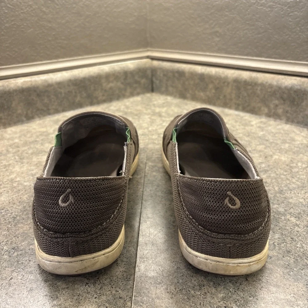 OluKai Men's Nohea Mesh Brown slip-on shoes Men's Sz 9 Good‎ Condition